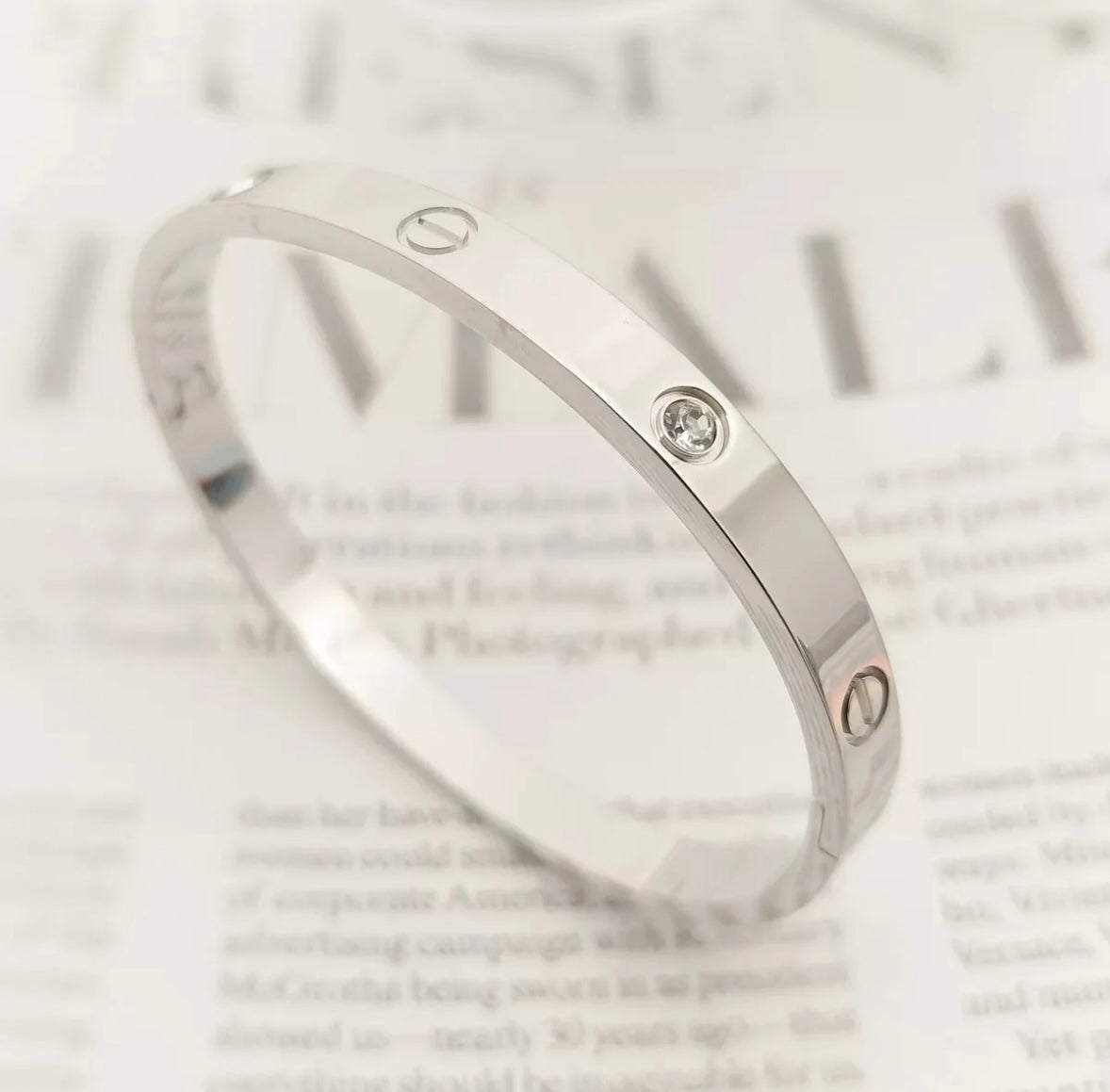 Shiny Surprise: Stainless Steel Bangle Bracelet for Kids