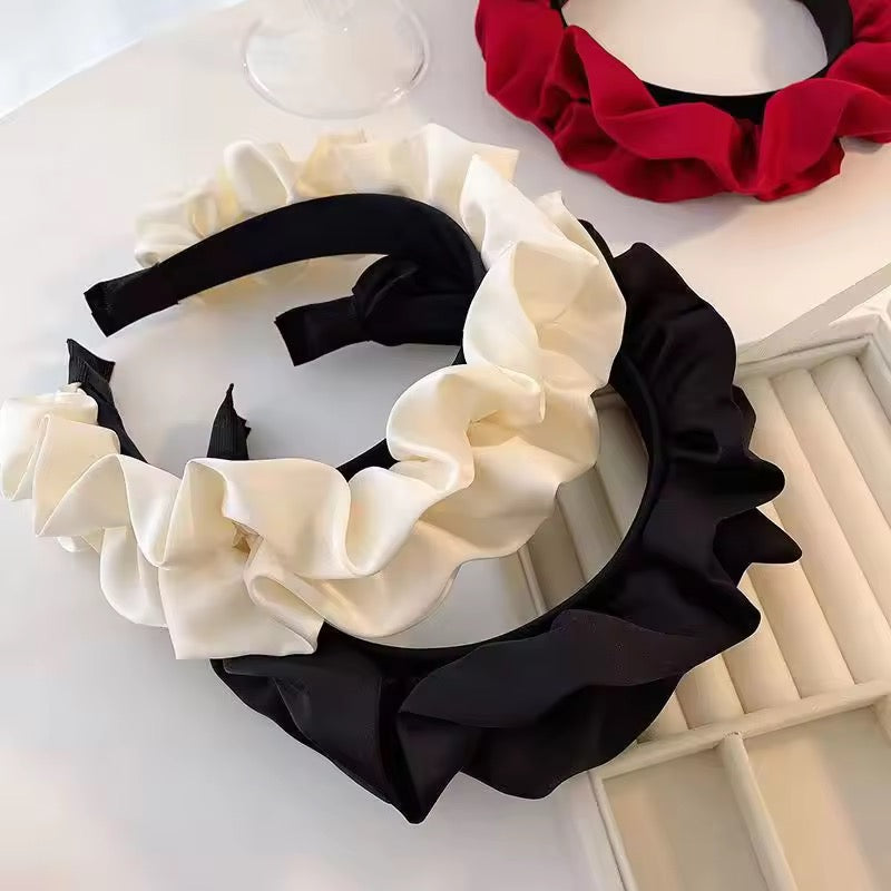 Dress Up Your Little Darling with Our Satin Ruffled Headband!