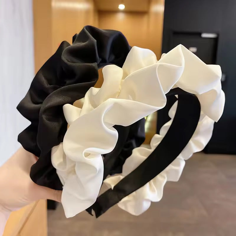 Dress Up Your Little Darling with Our Satin Ruffled Headband!