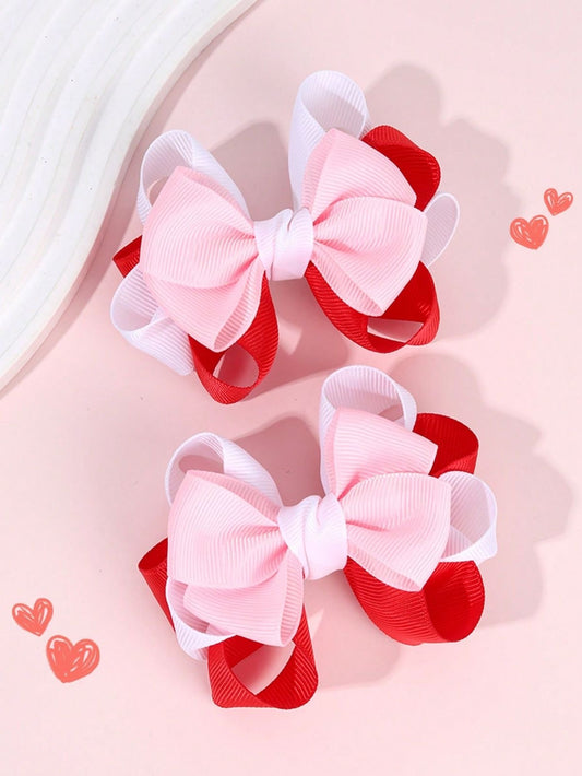 Luv Bug Bow Clip - Valentine's Collection