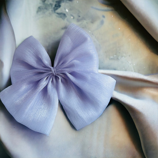 Shimmering Shine: Big Organza Hair Bows