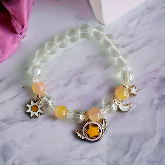 Celestial Harmony: Sun, Moon, and Star Charm Bracelet