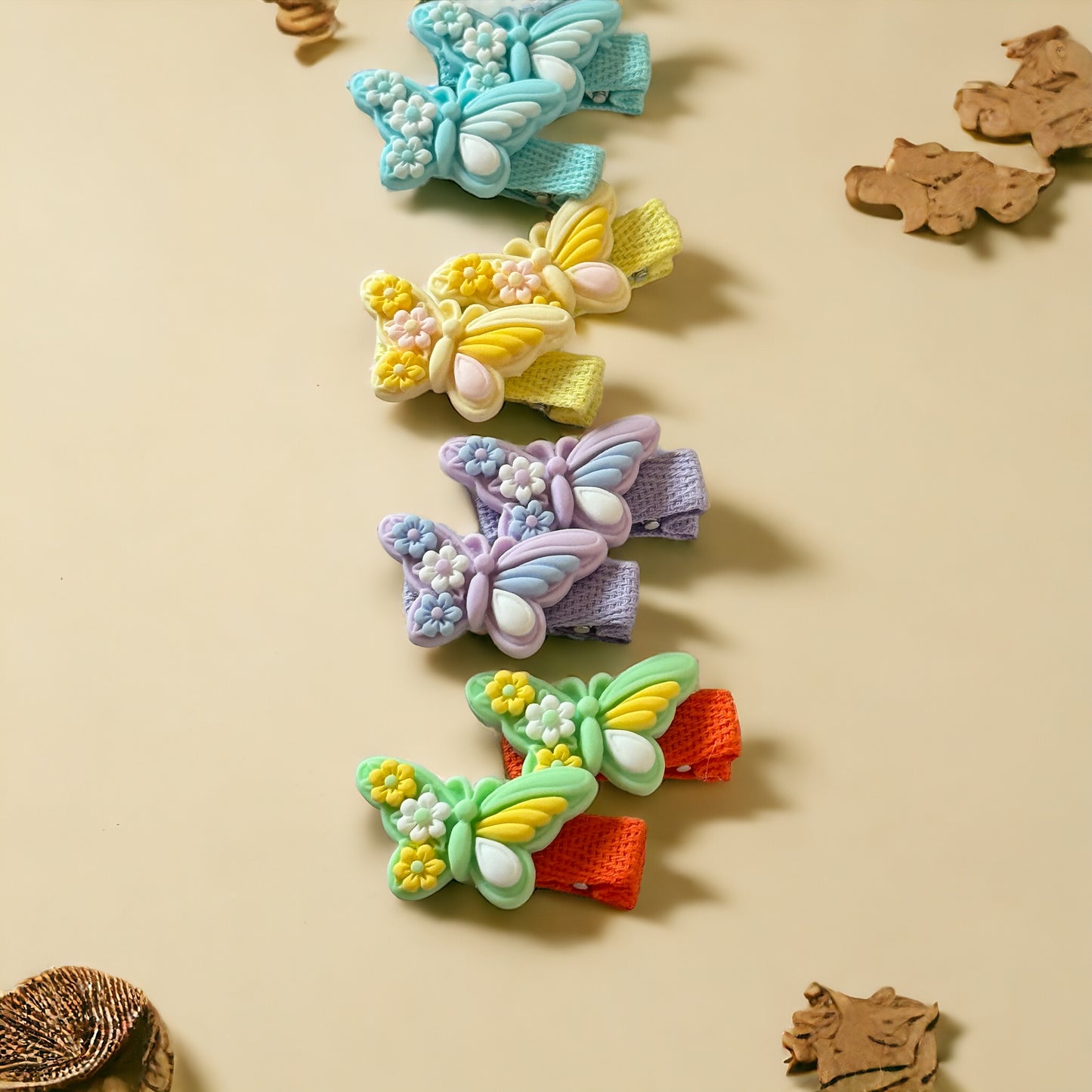 Fluttery Fun: Colorful Butterfly Hair Clips!