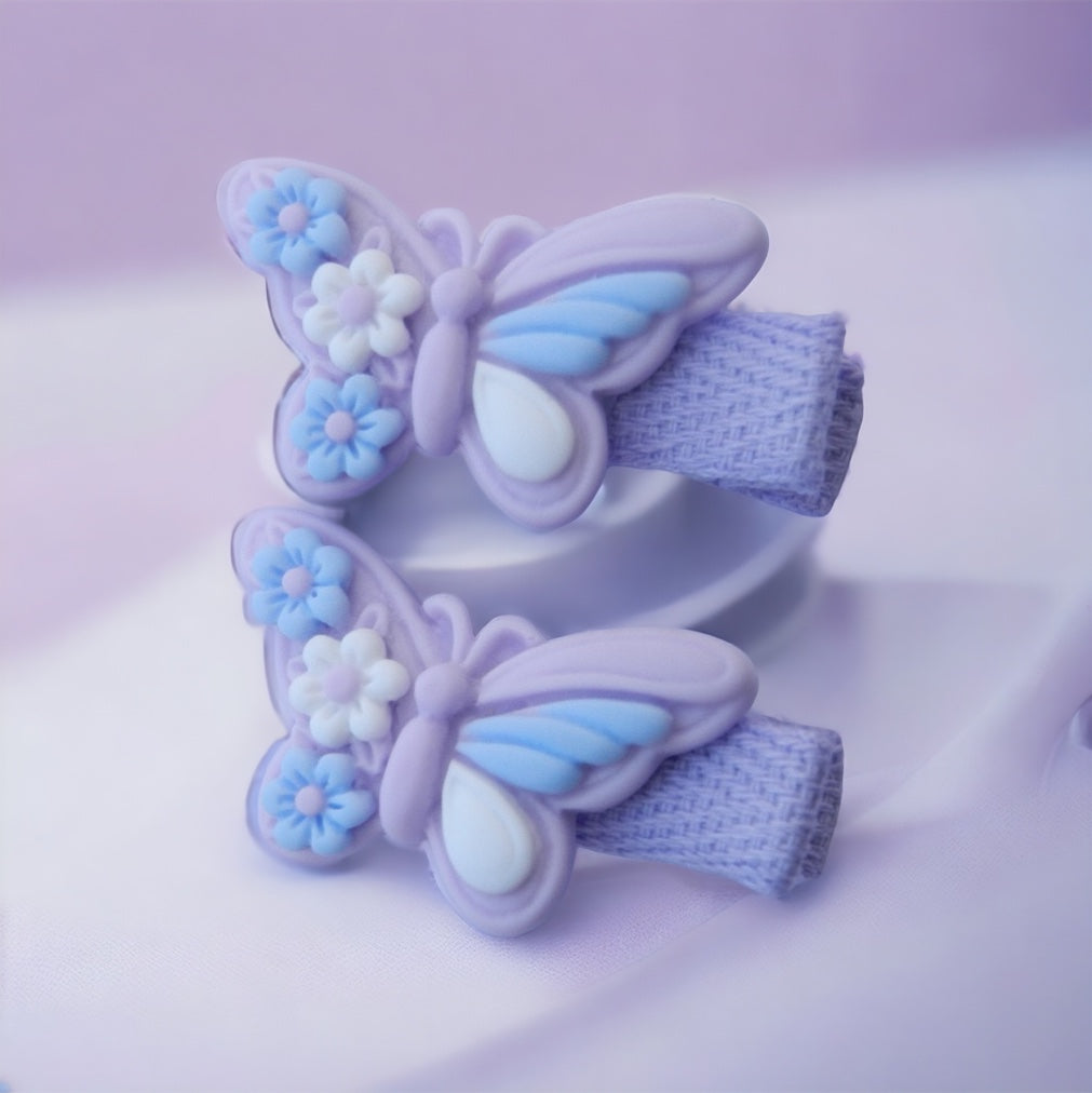 Fluttery Fun: Colorful Butterfly Hair Clips!