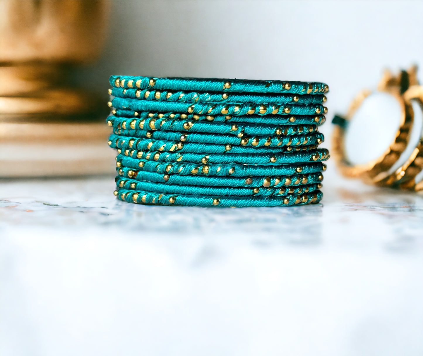 Twinkle Twinkle Little Wrist: Golden Dot Thread Bangles for Kids