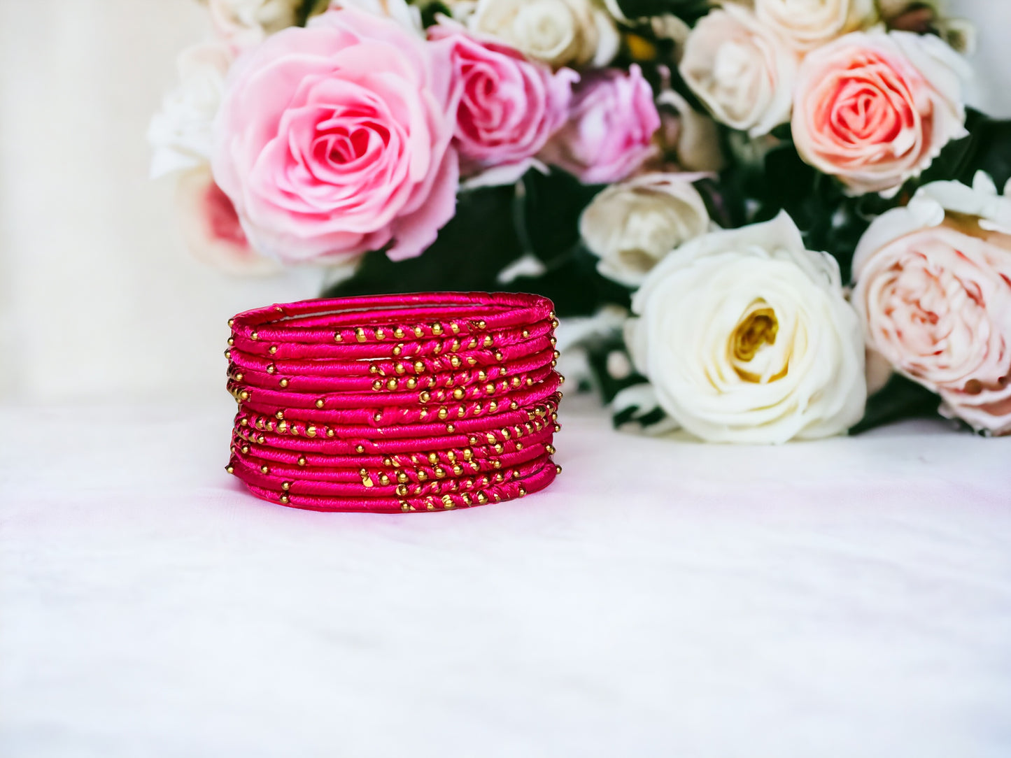 Twinkle Twinkle Little Wrist: Golden Dot Thread Bangles for Kids