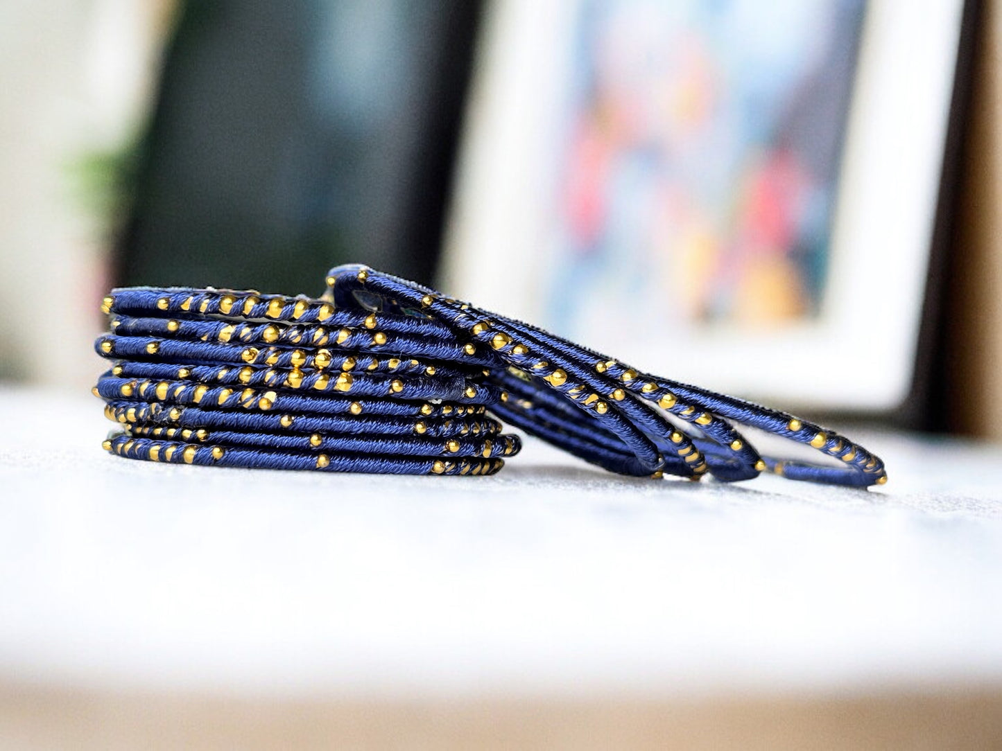 Twinkle Twinkle Little Wrist: Golden Dot Thread Bangles for Kids