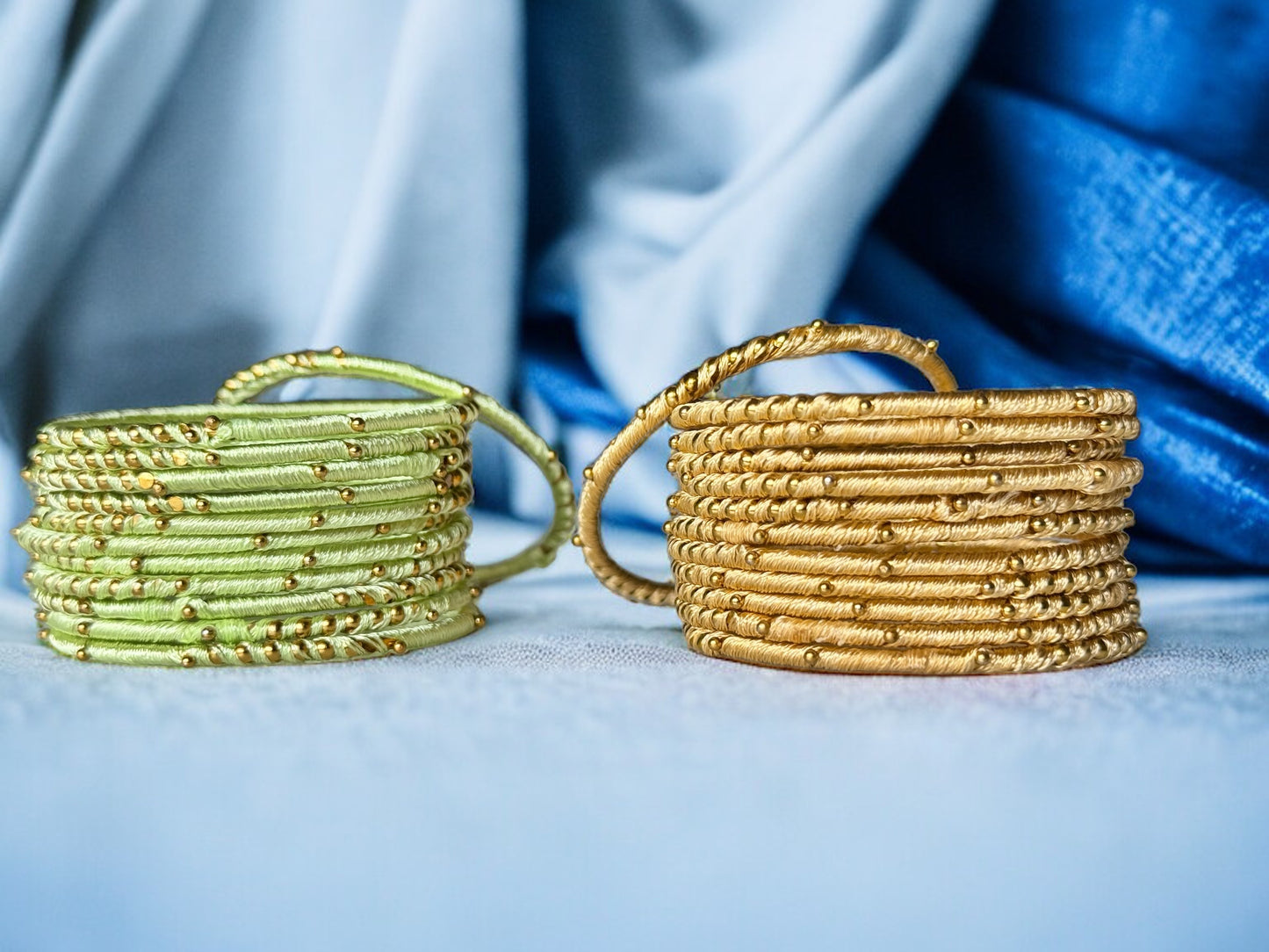 Twinkle Twinkle Little Wrist: Golden Dot Thread Bangles for Kids