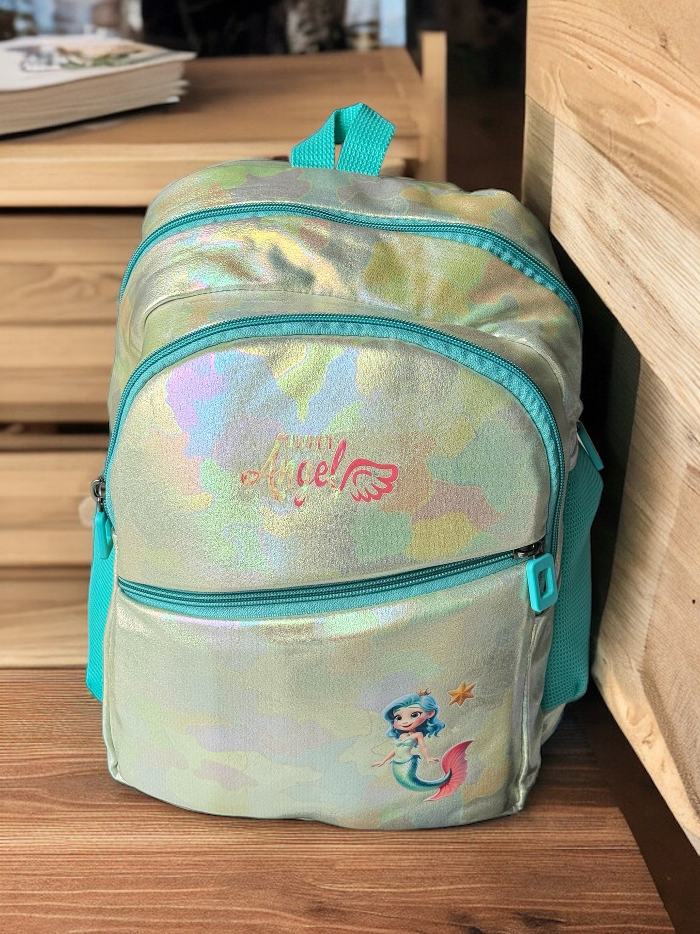 Sparkling Magical Backpack -pink and sea green colors available (14")