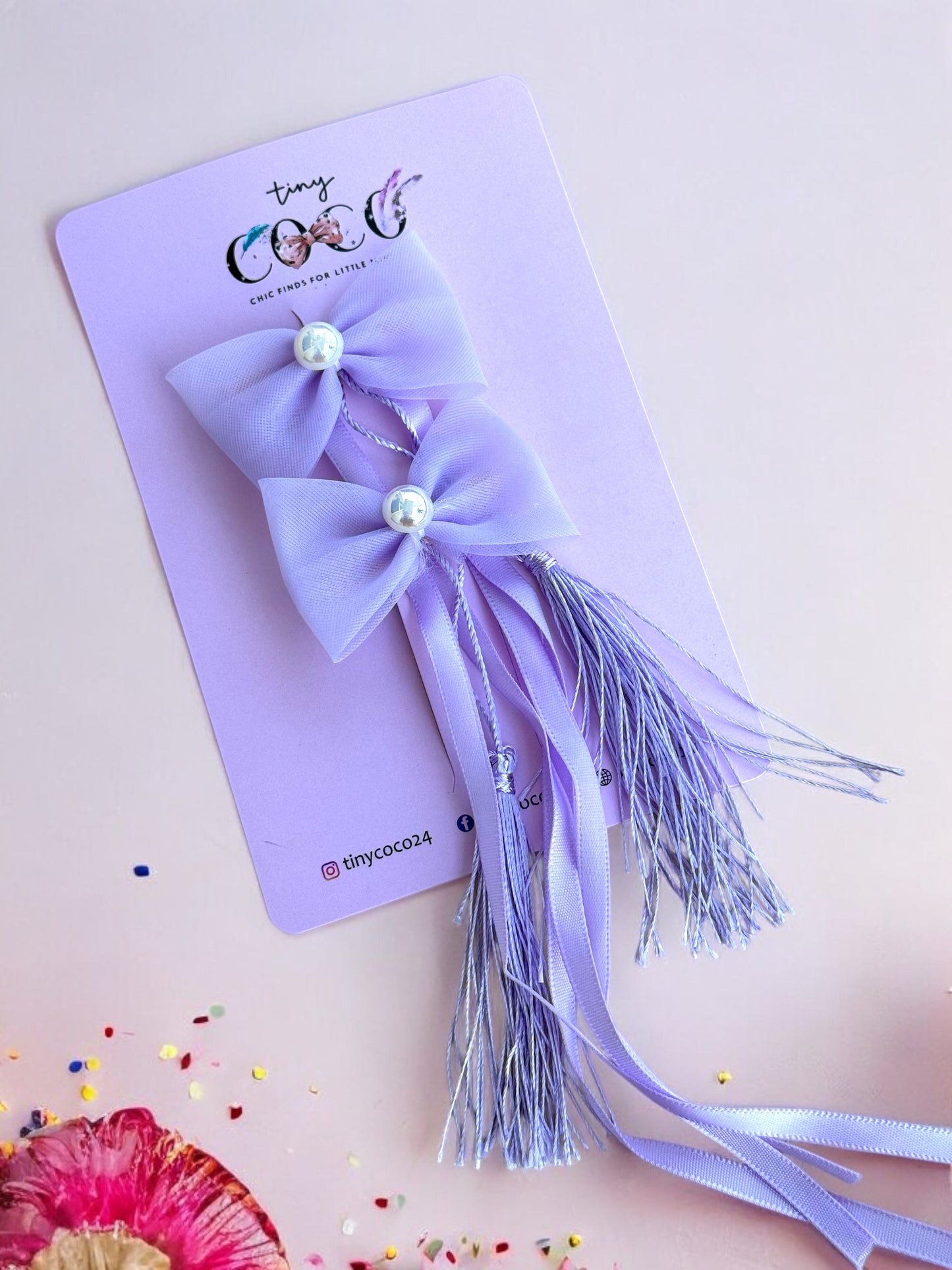 Bow Hair Clips with Tassels (Available in various colors)