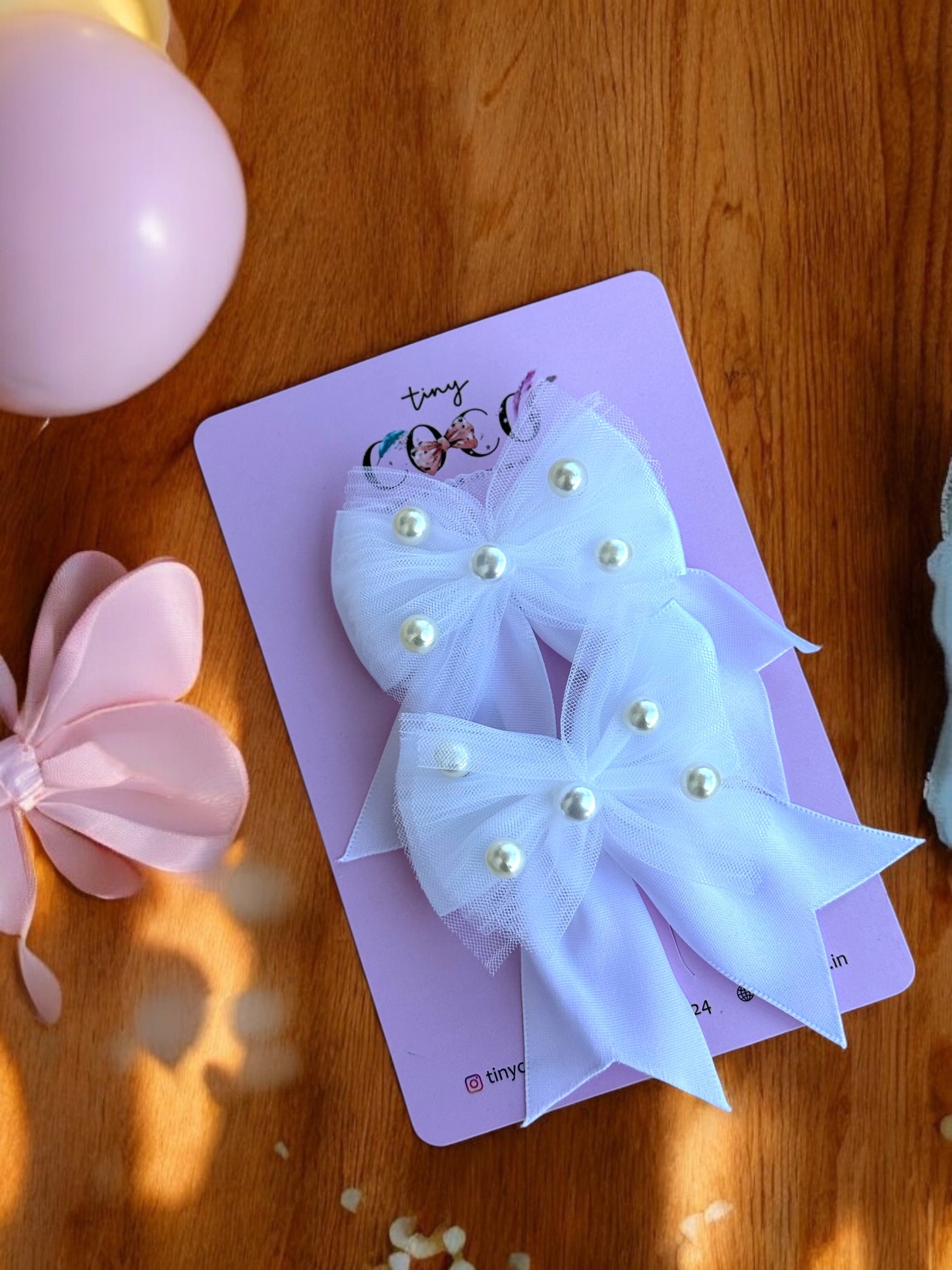 Elegant Pearl Bow Hairpins (Available in various colors)