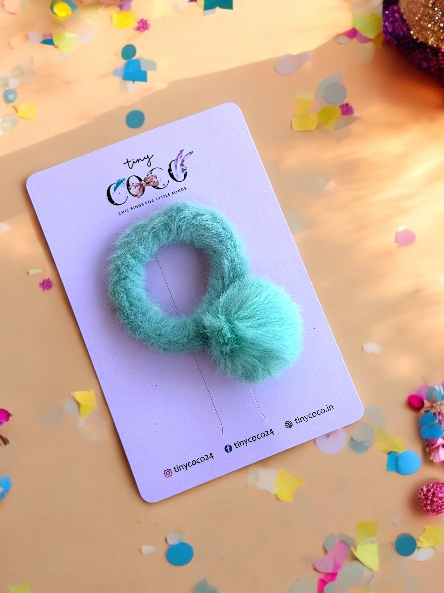 Fluffy Pom-Pom Hair Tie (Available in various colors)