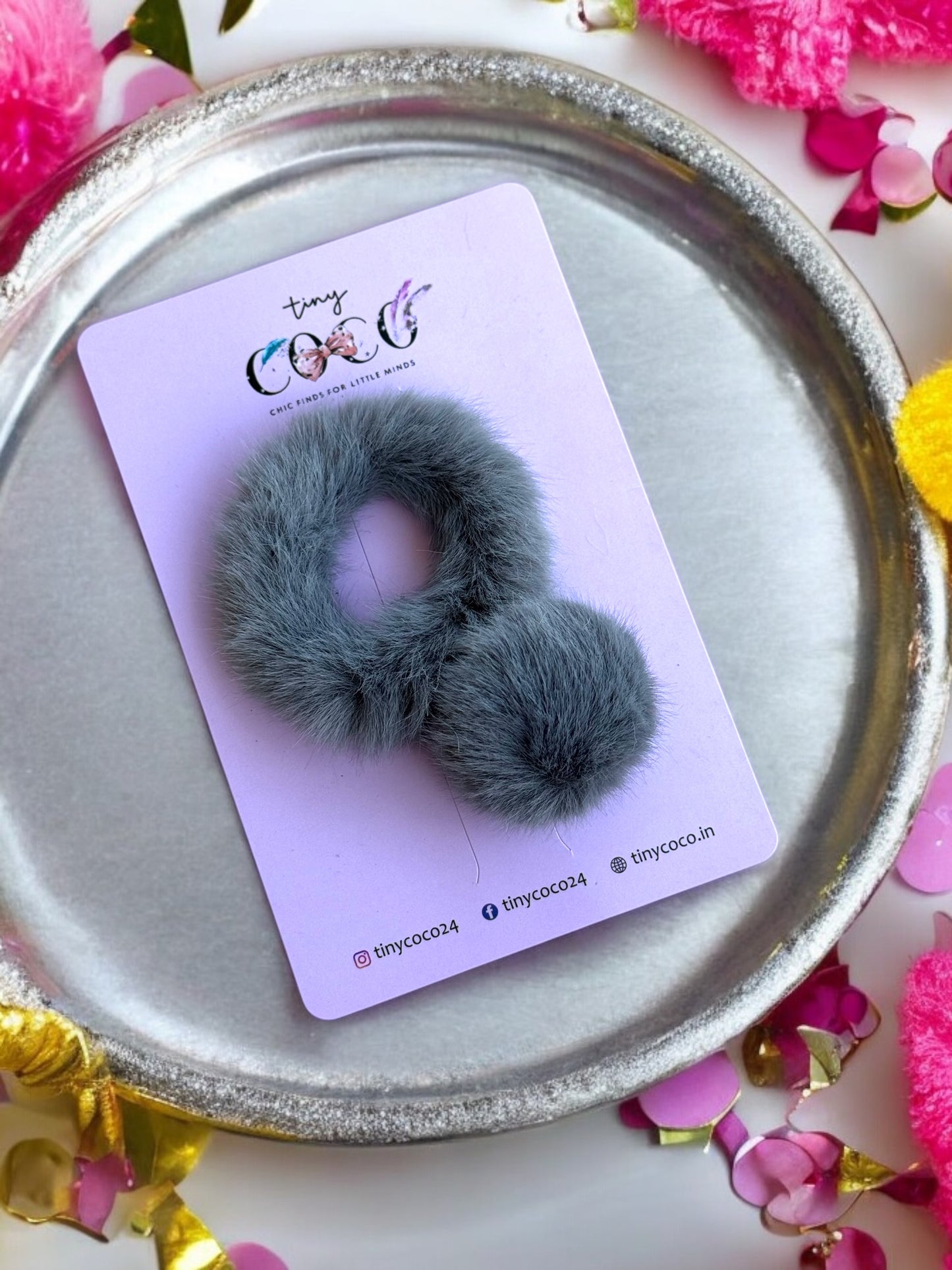 Fluffy Pom-Pom Hair Tie (Available in various colors)