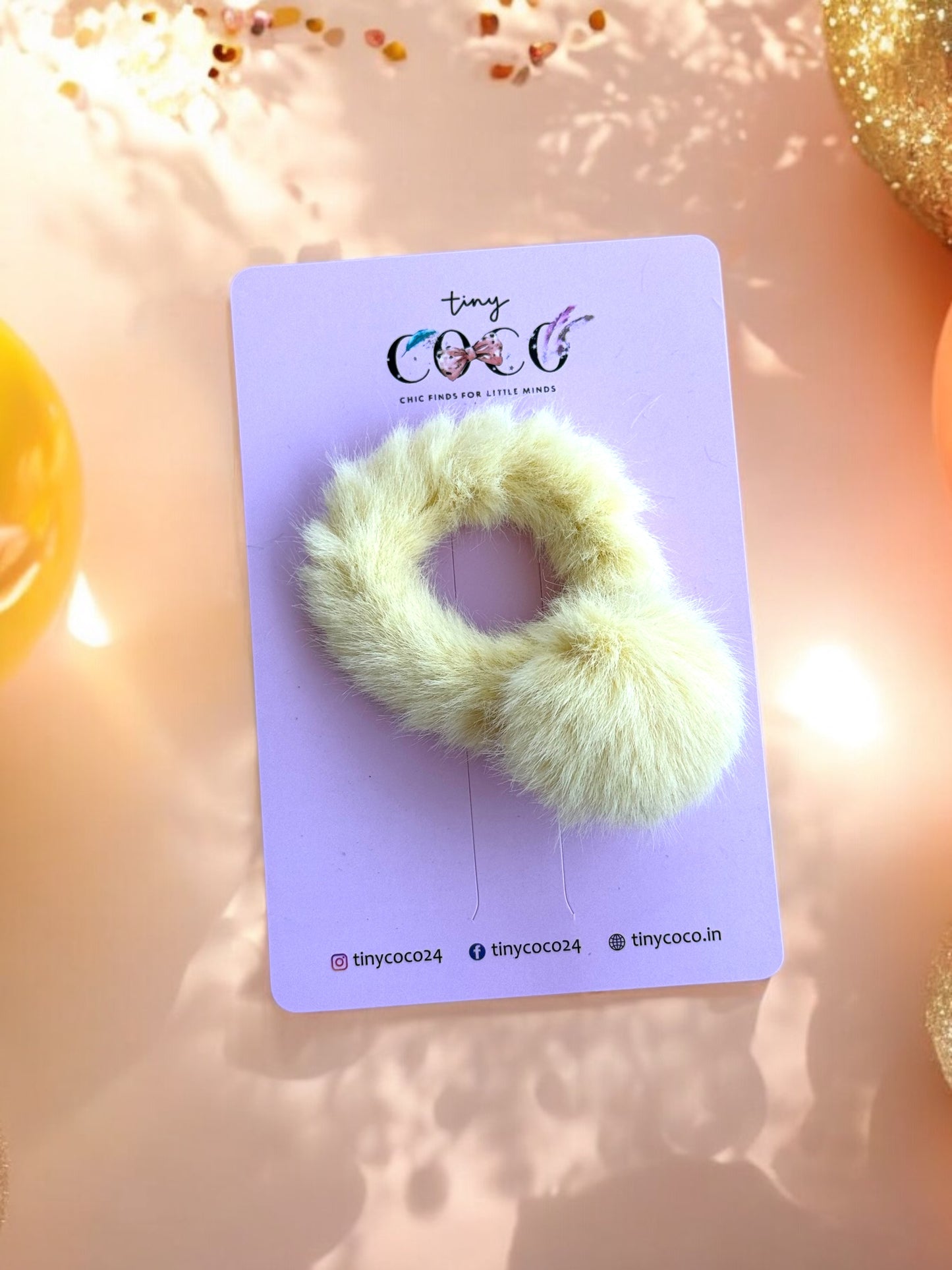 Fluffy Pom-Pom Hair Tie (Available in various colors)