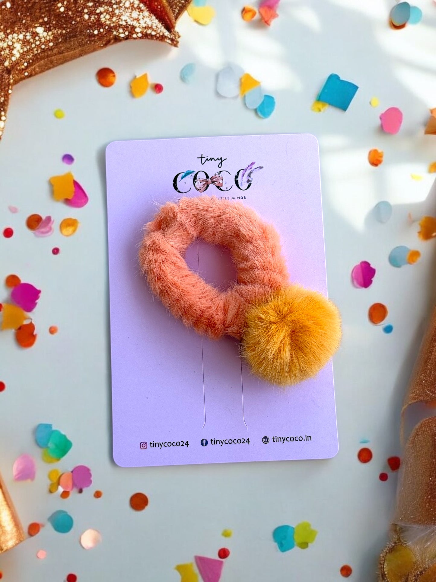 Fluffy Pom-Pom Hair Tie (Available in various colors)