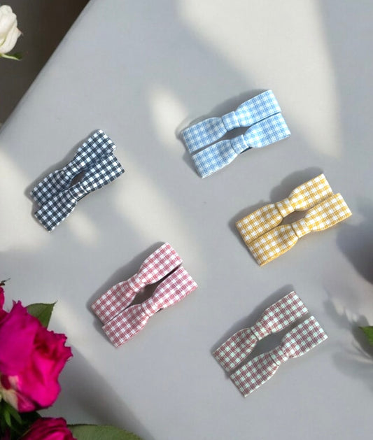 Preppy Plaid Hair Clips