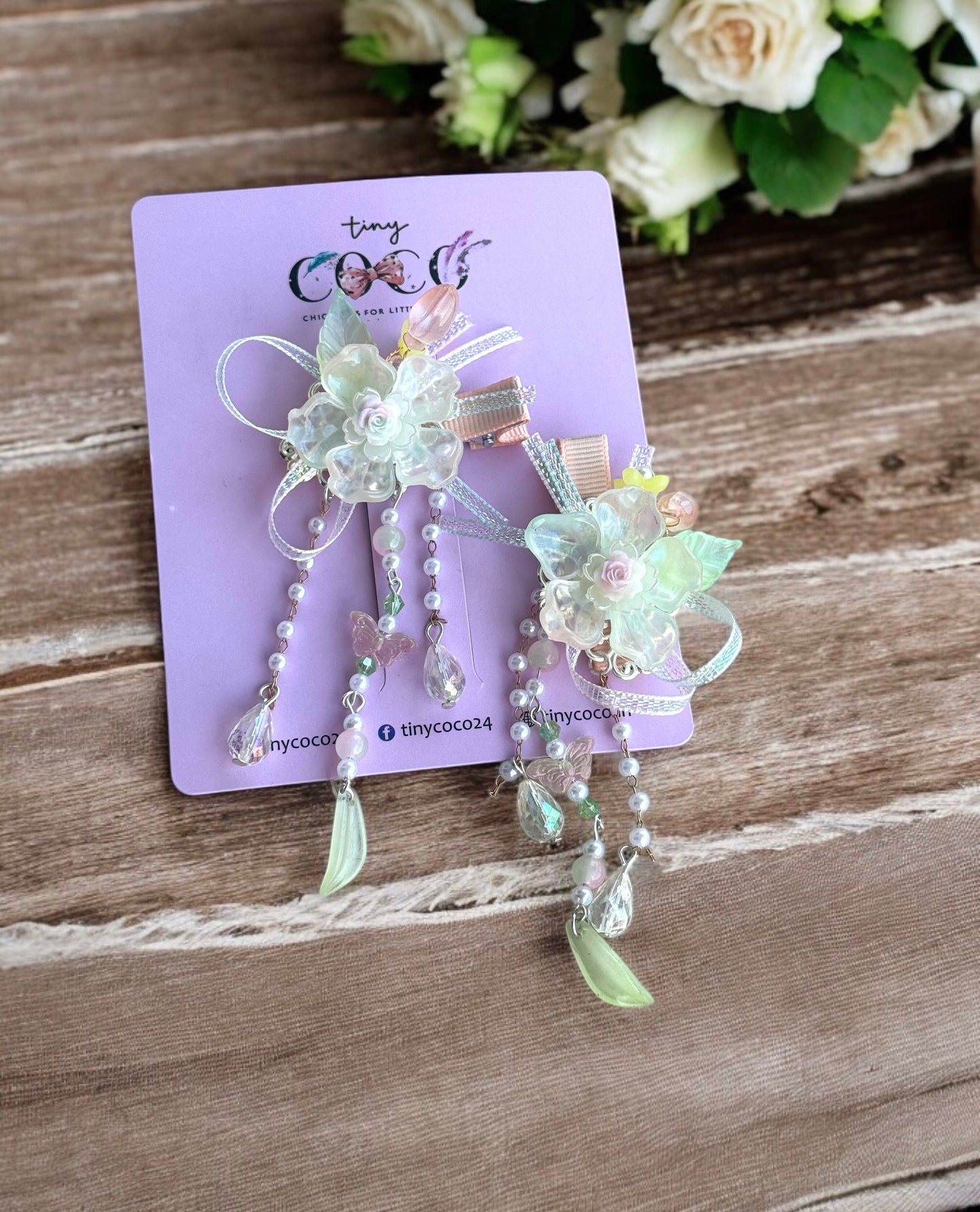 Sparkling Bloom Hair Clips (In beautiful pastel shades)