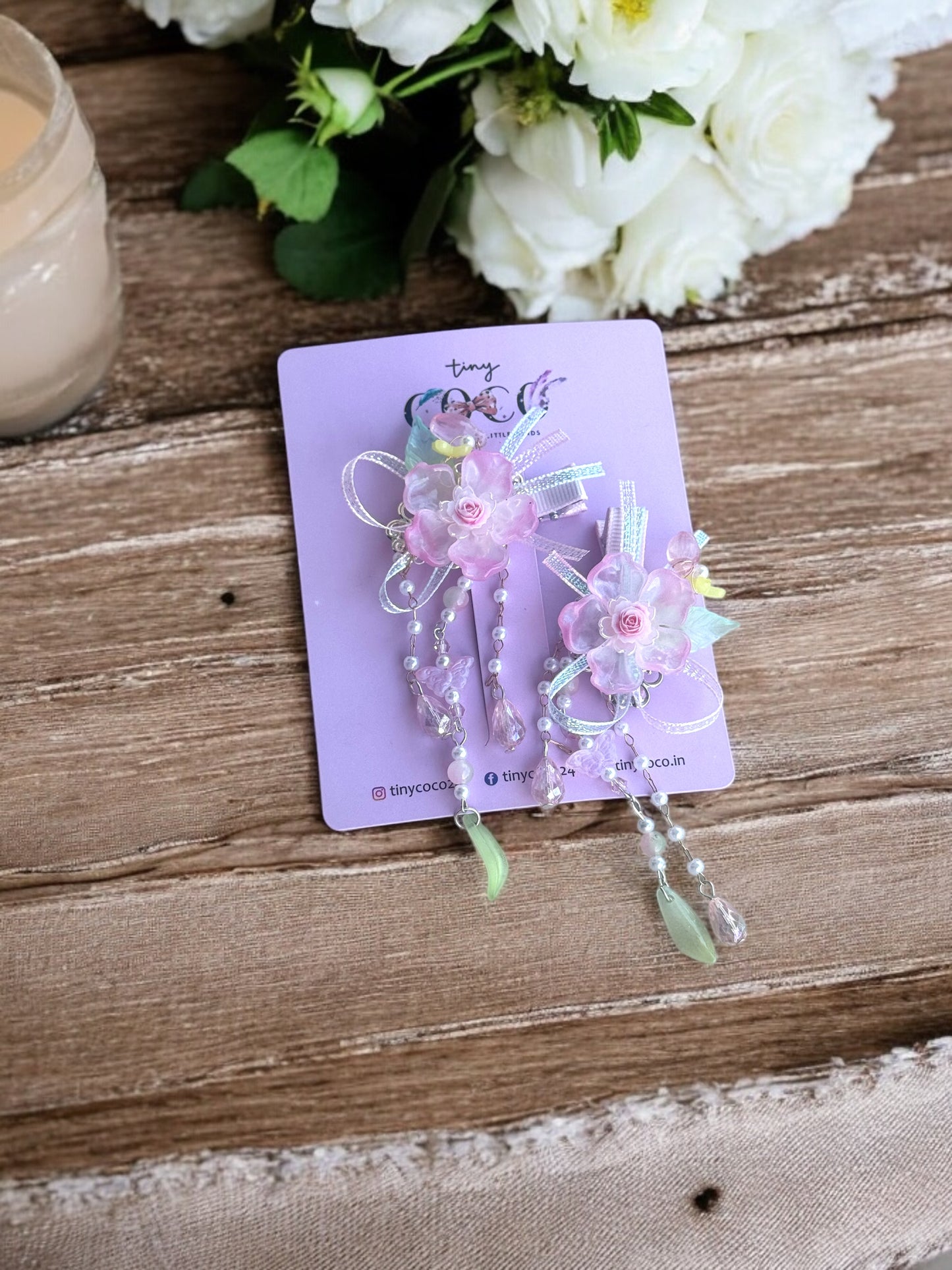 Sparkling Bloom Hair Clips (In beautiful pastel shades)