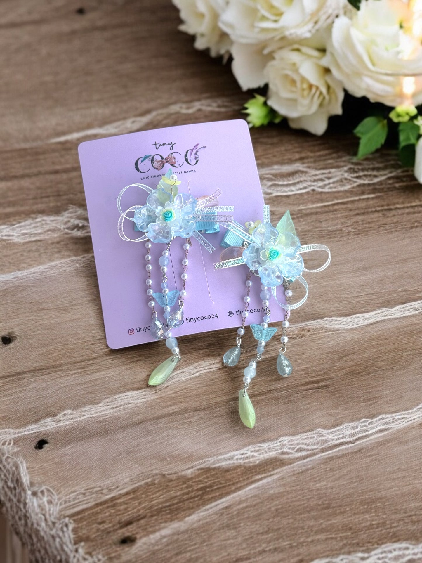 Sparkling Bloom Hair Clips (In beautiful pastel shades)