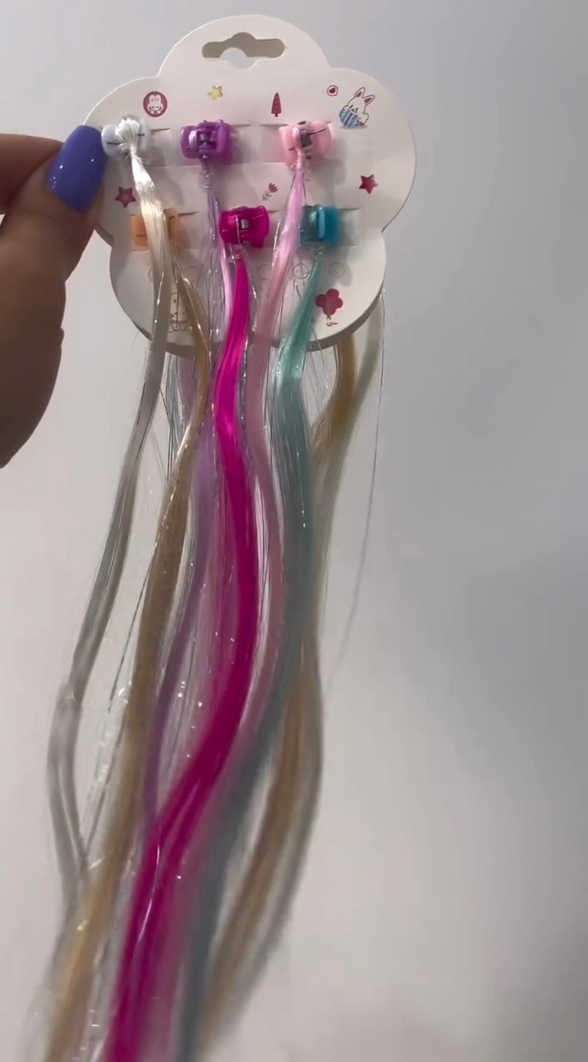 Unicorn Hair Extensions with Clips