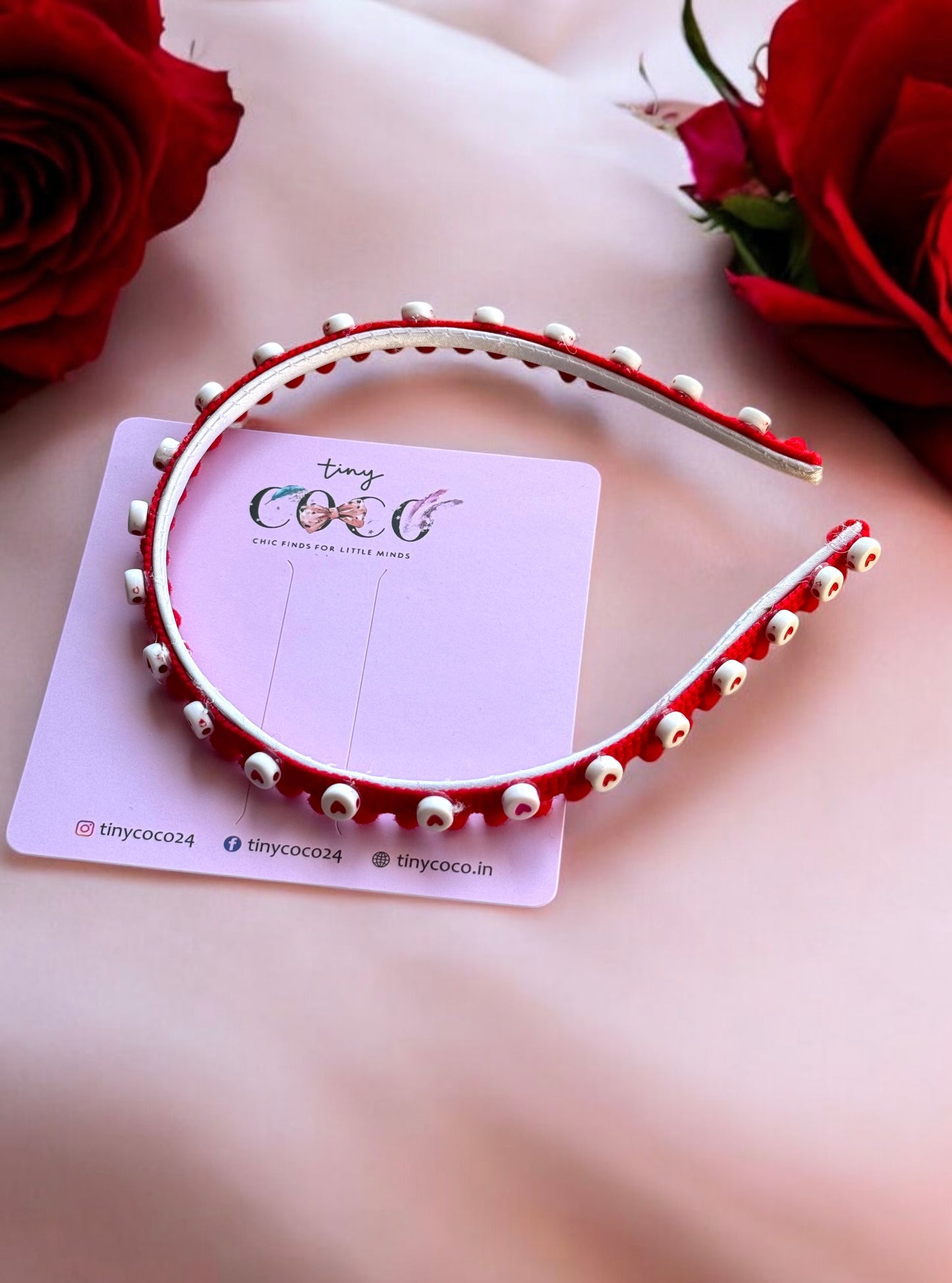 Be Mine Heart Bead Headband - Valentine's Collection