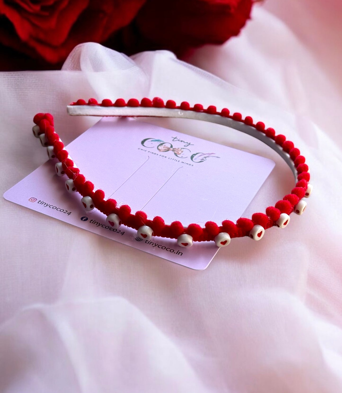 Be Mine Heart Bead Headband - Valentine's Collection