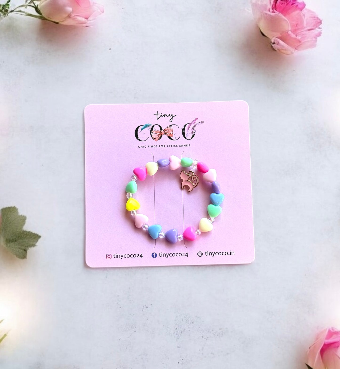 Valentine's Day Rainbow Heart Bracelet