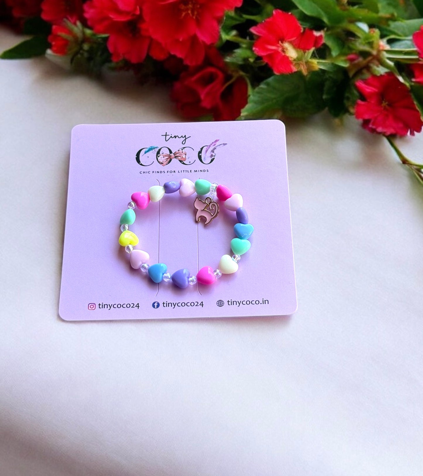 Valentine's Day Rainbow Heart Bracelet