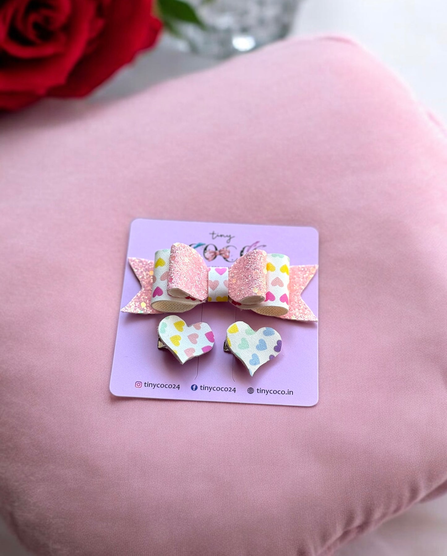 Valentine's Day Confetti Heart Bows