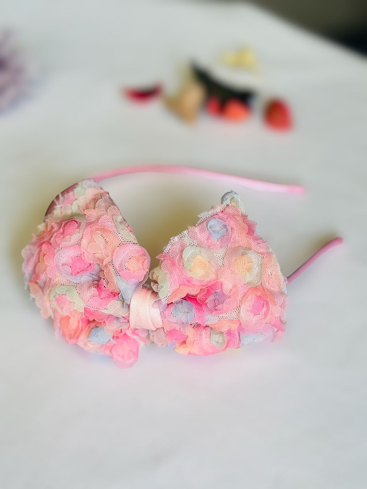 Soft Fabric Flower Headband (Available in multiple color options)