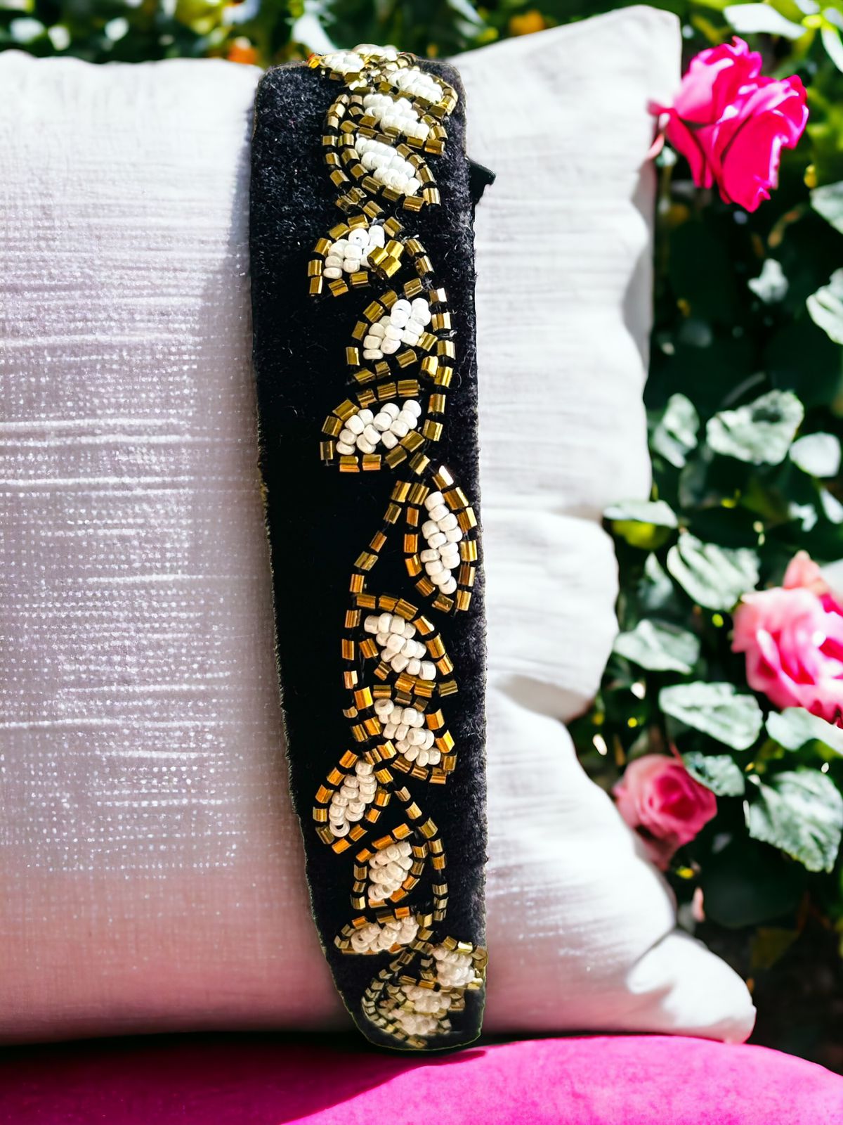 Night at the Party: The Velvet Sequin & Pearl Headband