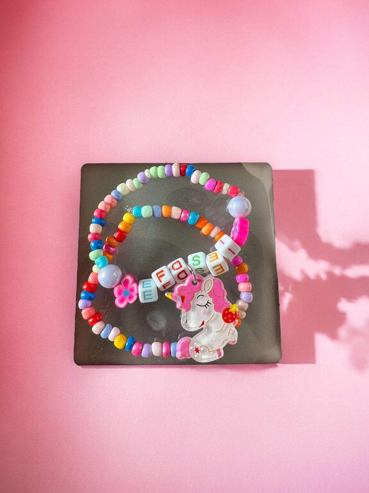 The Rainbow Unicorn Bead Bracelet for Kids!