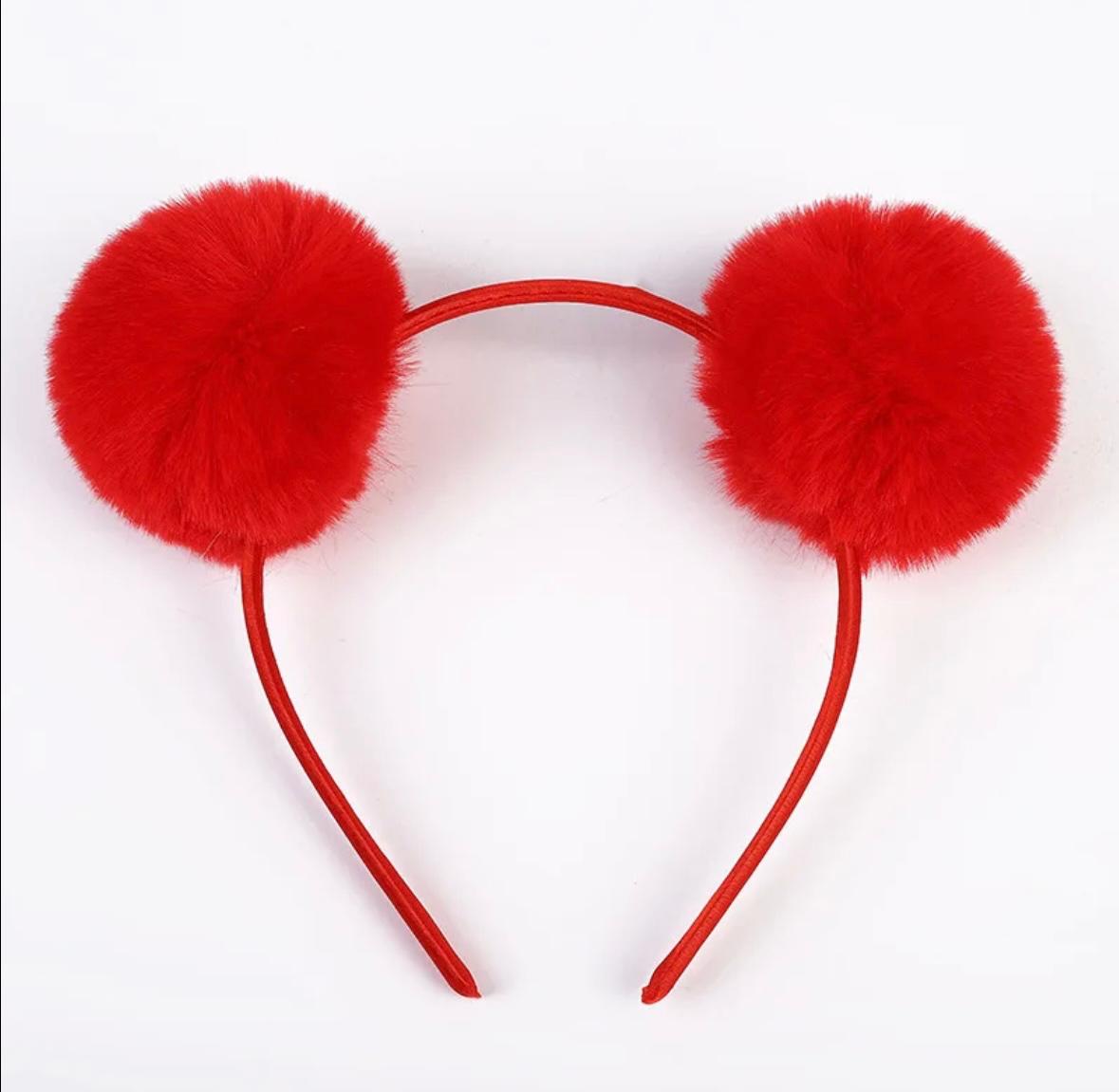 Plush Fun for Everyone: The Multicolor Pom-Pom Headband!