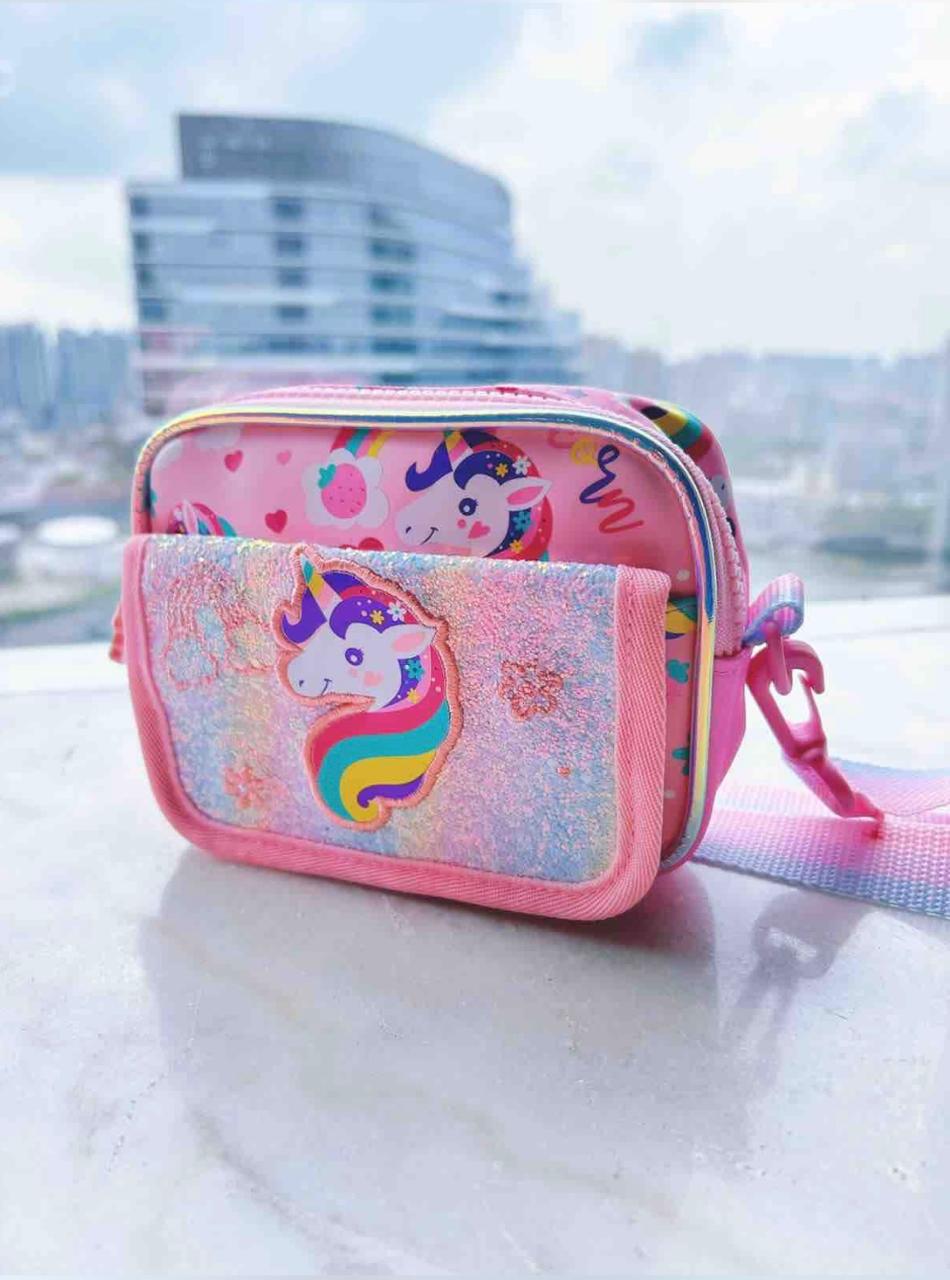 Glittery Fun for Kids: Sling Bags with Two Pockets!