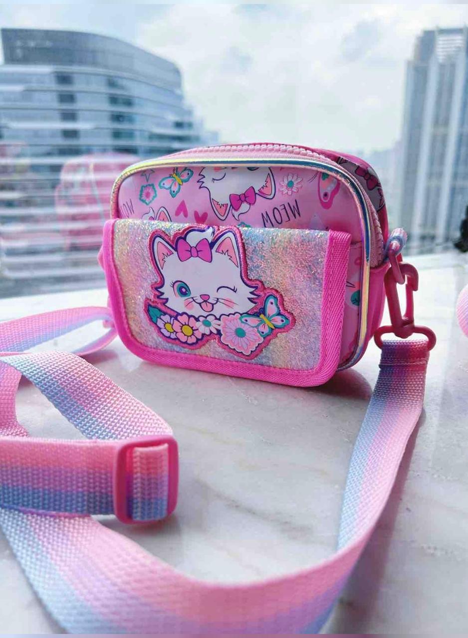 Glittery Fun for Kids: Sling Bags with Two Pockets!