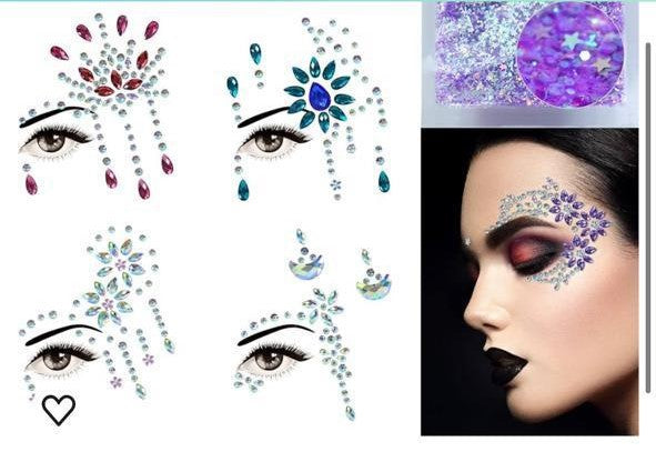 Unleash Your Inner Rockstar: Colored Face Jewel Rhinestones!