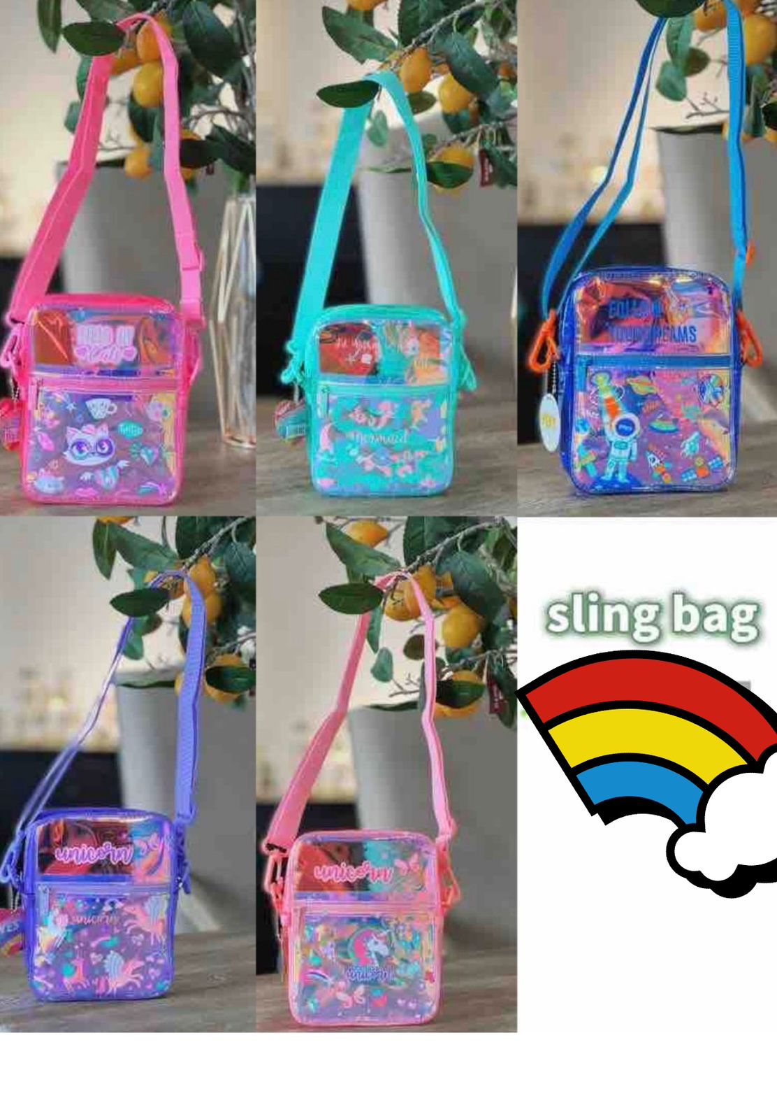 Dive into Fun with Holographic Sling Bags!