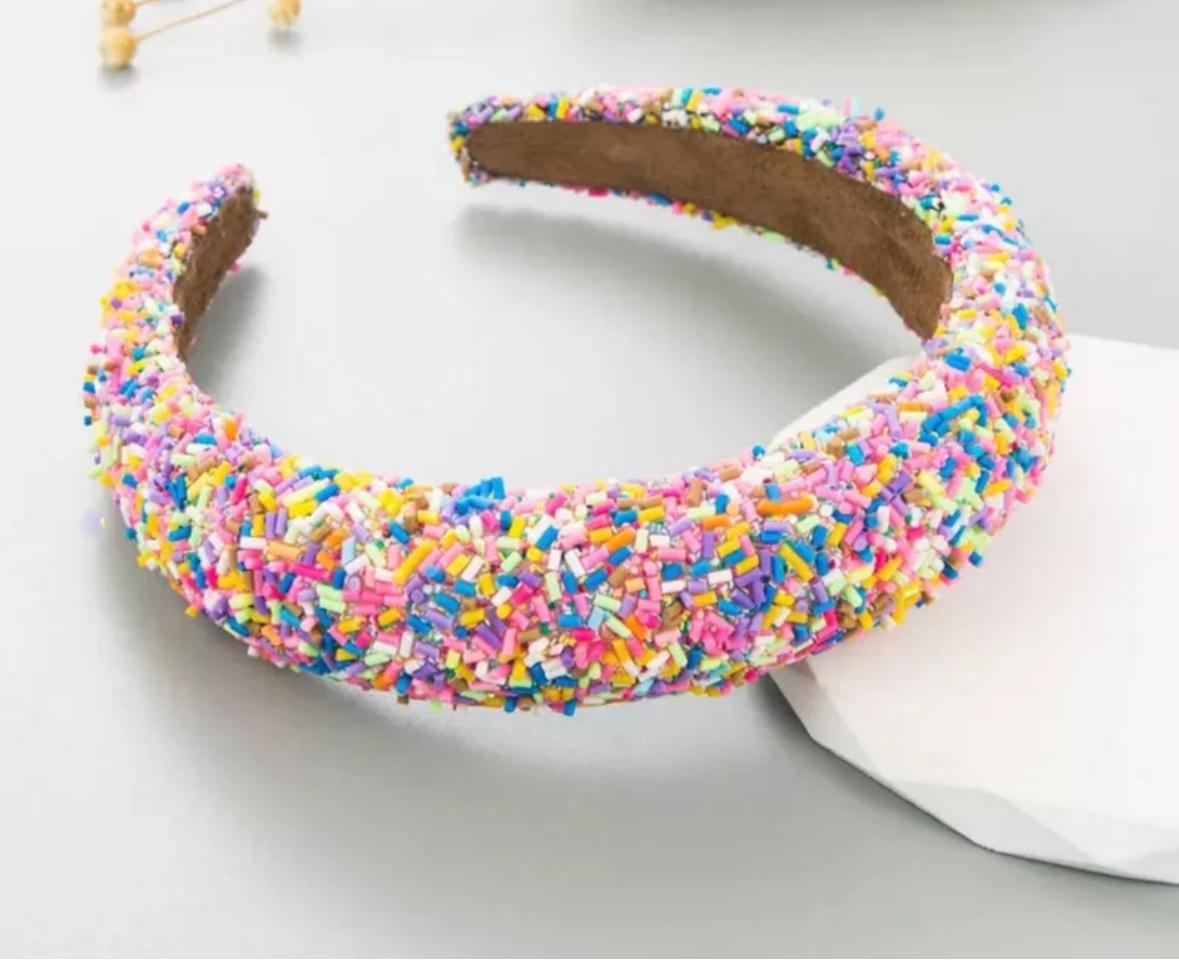 Playful Pop of Color: Pipe Bead Confetti Headband