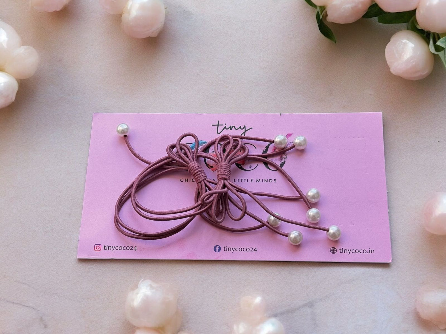 Pretty in Pearls: Colorful Hair Ties with Delicate Pearl Accents (For Kids)