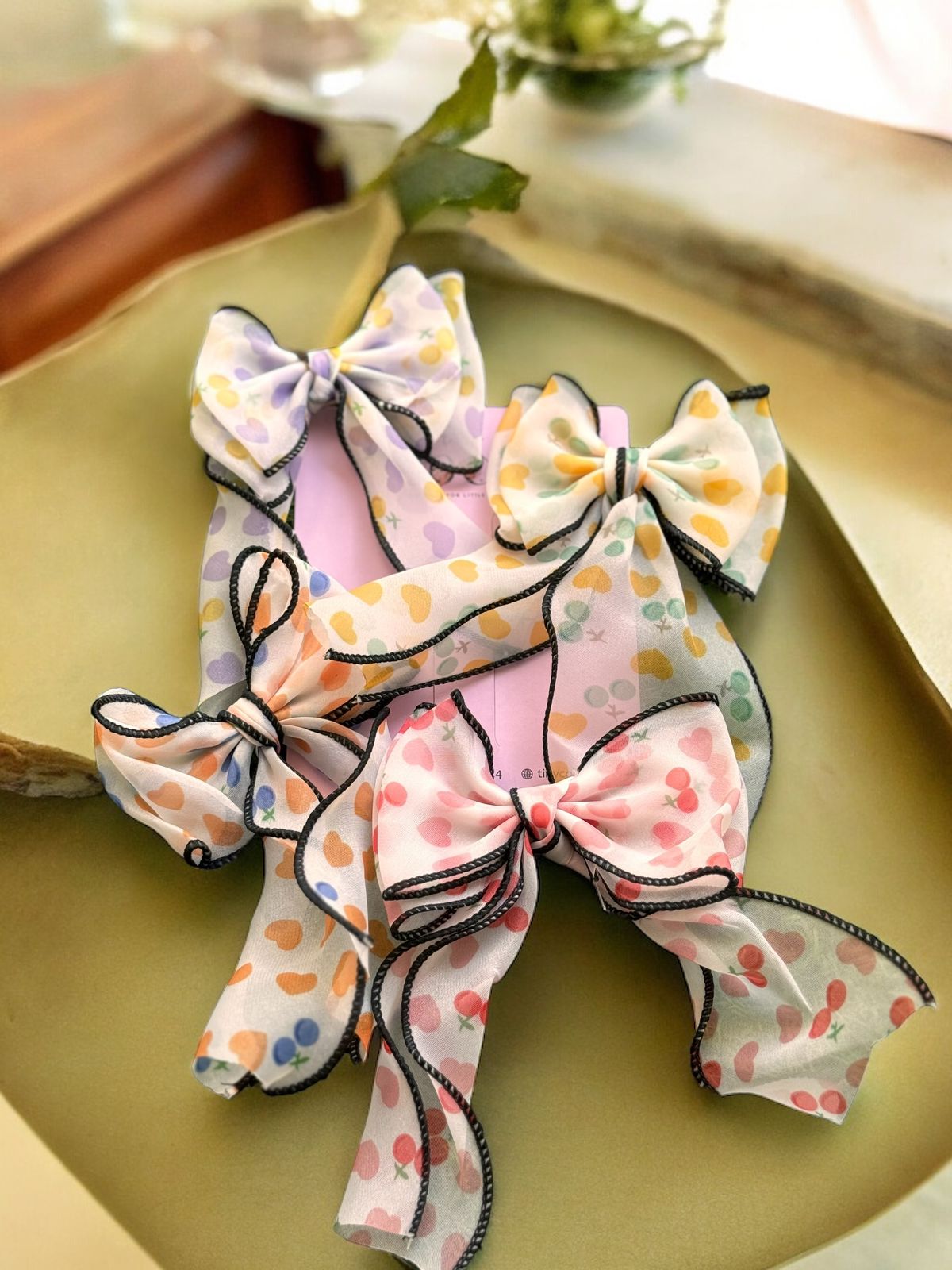 Playful Polka Dots: Organza Bow Hair Clip