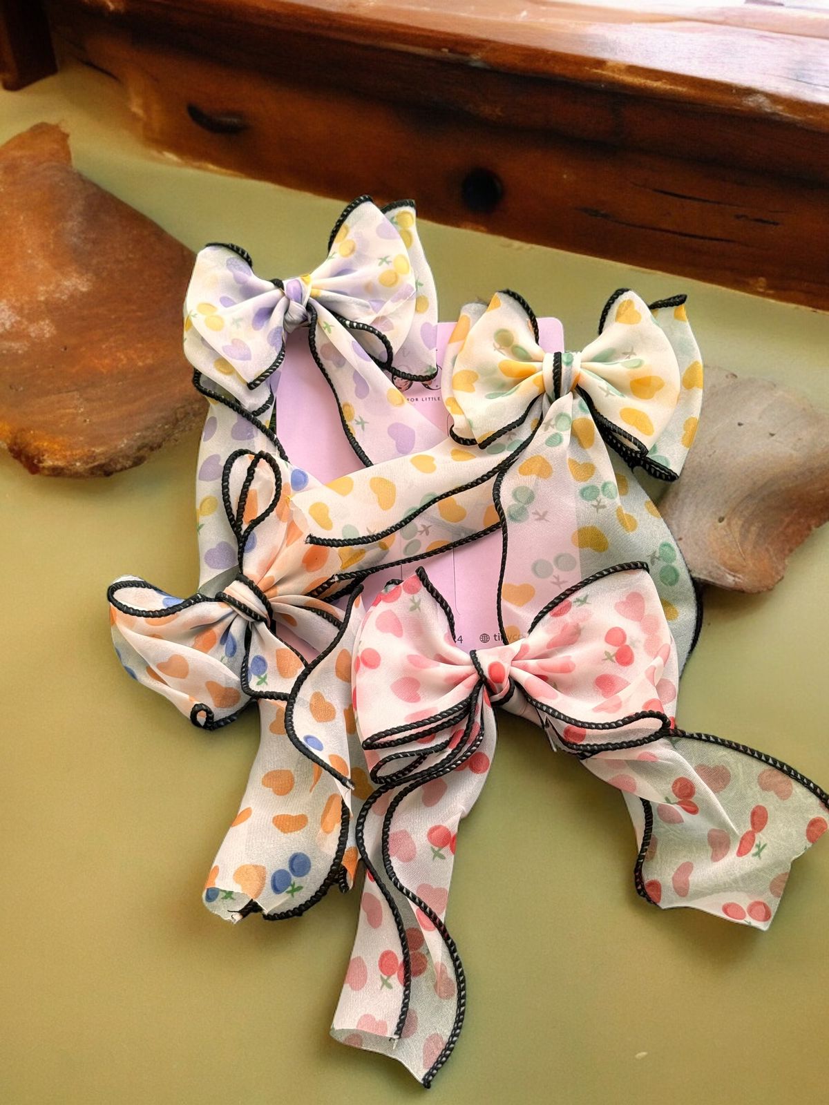 Playful Polka Dots: Organza Bow Hair Clip